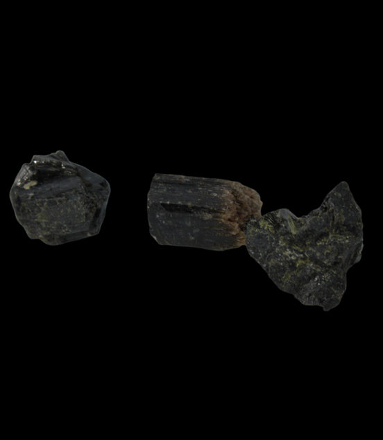 Epidote 3 clusters 52.8ct 10g in dull sunlight - Rocks and Things Store