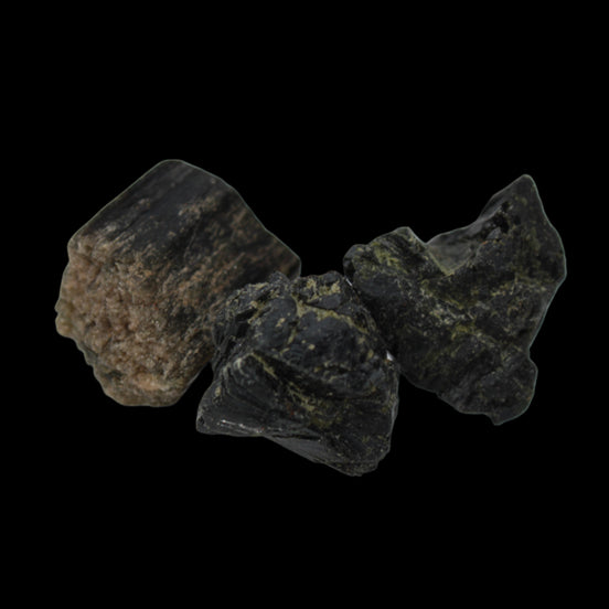 Epidote 3 clusters 52.8ct 10g in dull sunlight - Rocks and Things Store