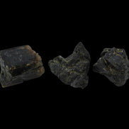 Epidote 3 clusters 52.8ct 10g in dull sunlight - Rocks and Things Store