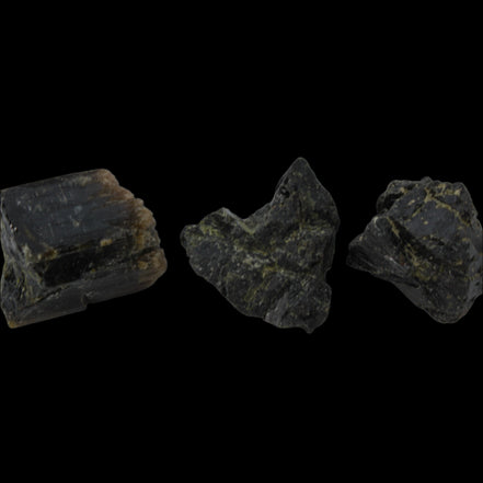 Epidote 3 clusters 52.8ct 10g in dull sunlight - Rocks and Things Store