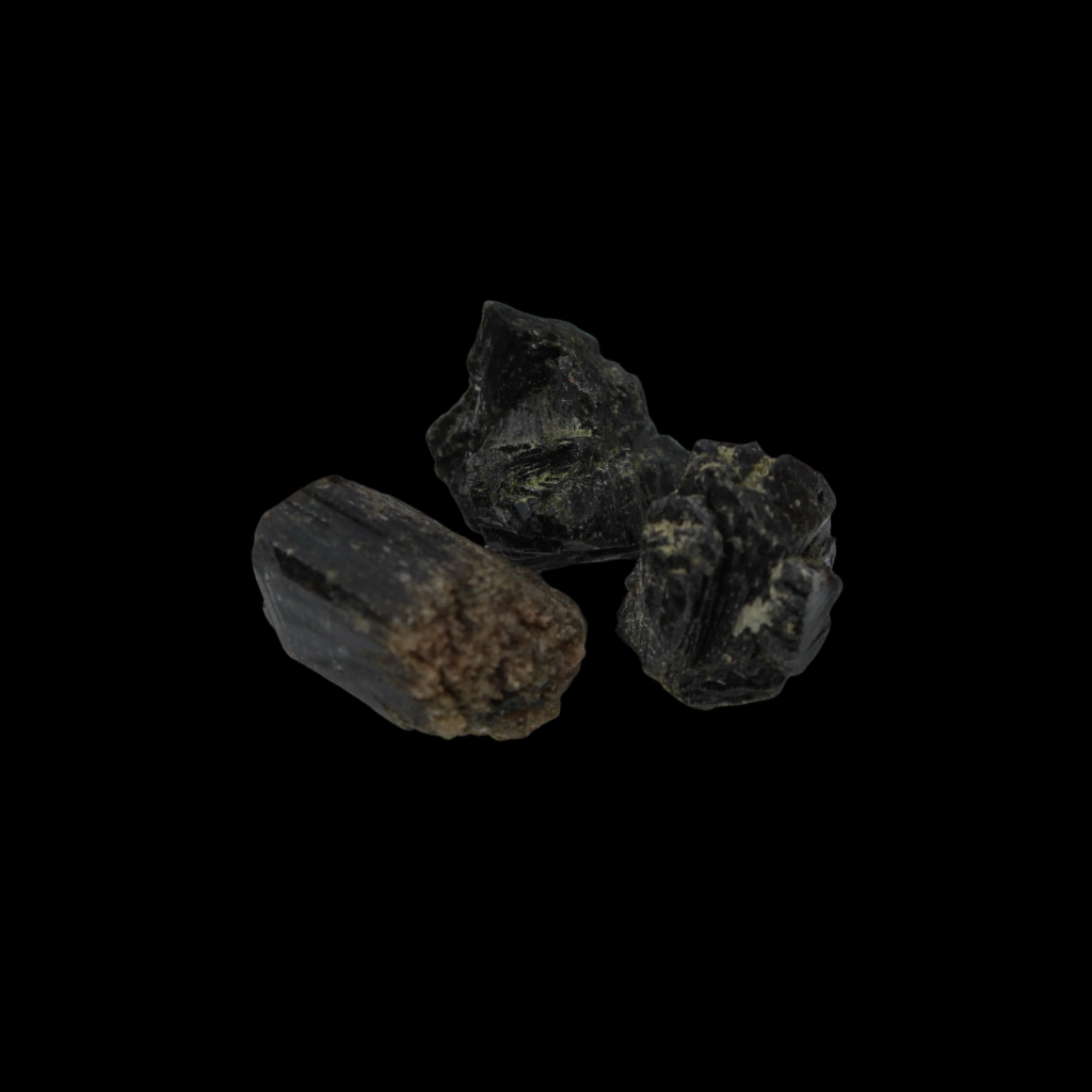 Epidote 3 clusters 52.8ct 10g in dull sunlight - Rocks and Things Store
