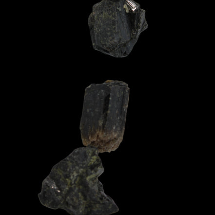 Epidote 3 clusters 52.8ct 10g in dull sunlight - Rocks and Things Store