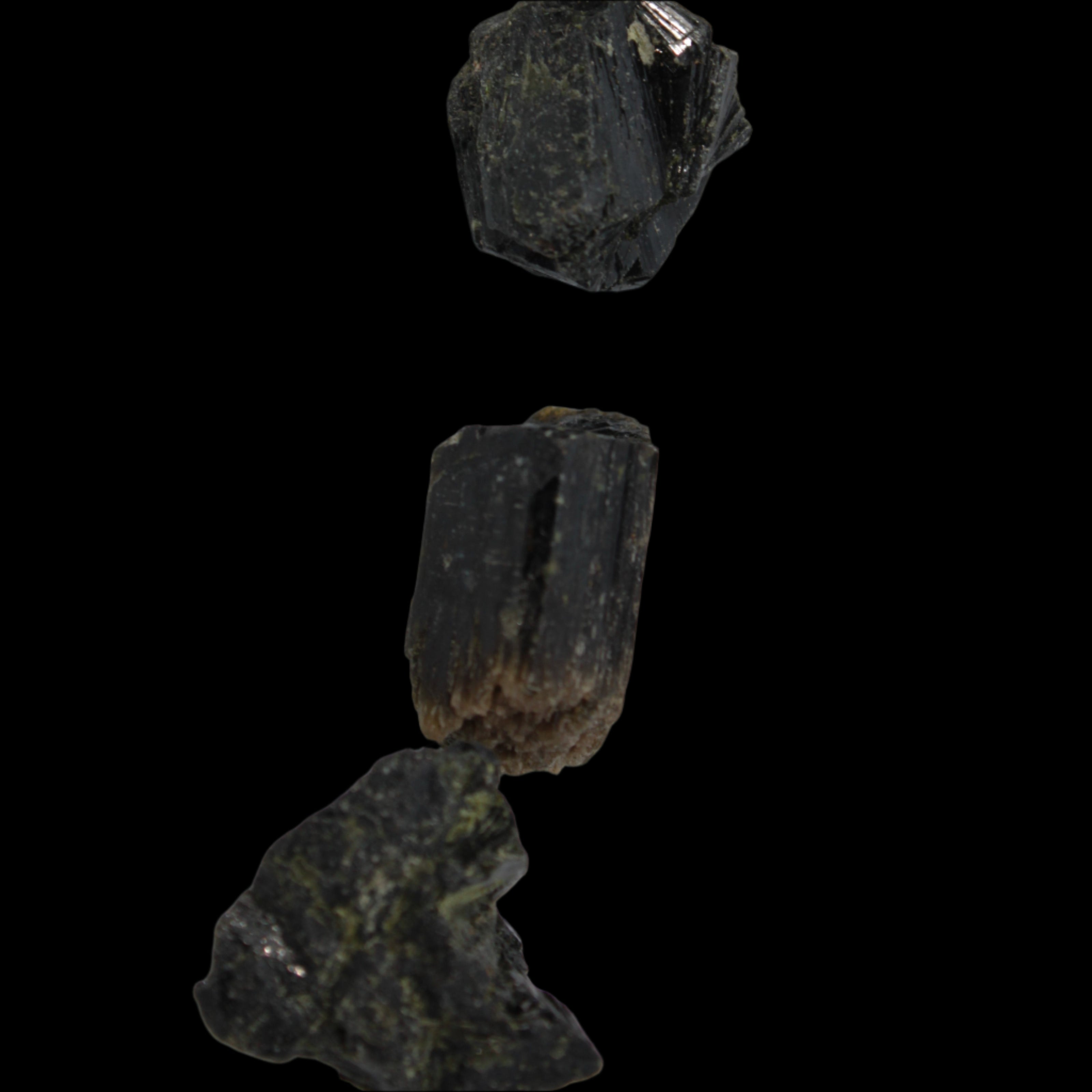 Epidote 3 clusters 52.8ct 10g in dull sunlight - Rocks and Things Store