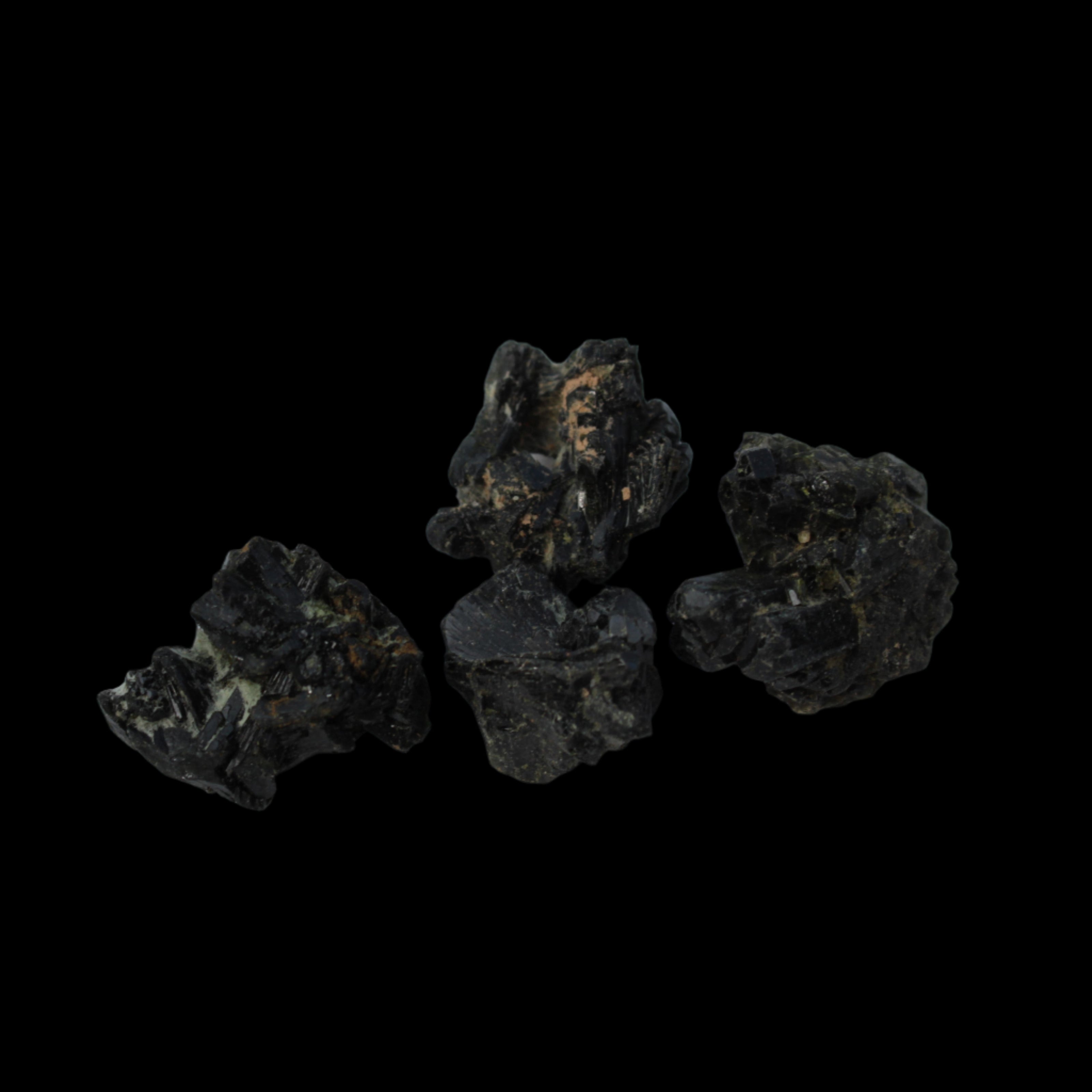 Epidote 4 clusters 44.9ct 9g in dull sunlight - Rocks and Things Store