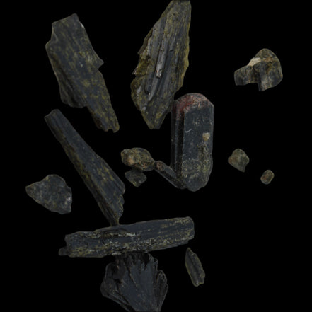 Epidote crystals and clusters 38ct 7.6g in sunlight - Rocks and Things Store