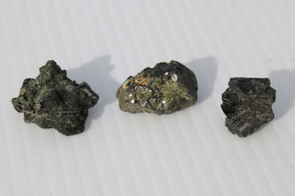 Epidote 3 clusters 123ct 24.7g Rocks and Things