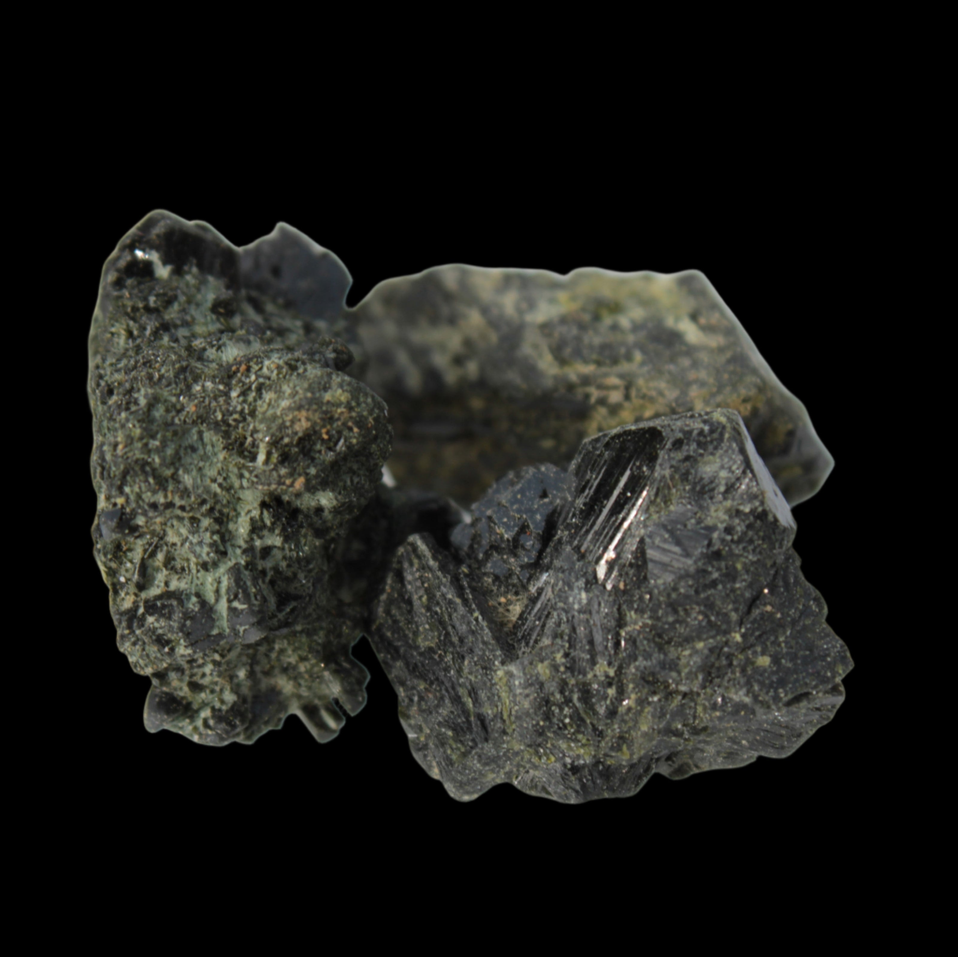 Epidote 3 clusters 123ct 24.7g in sunlight -  Rocks and Things Store