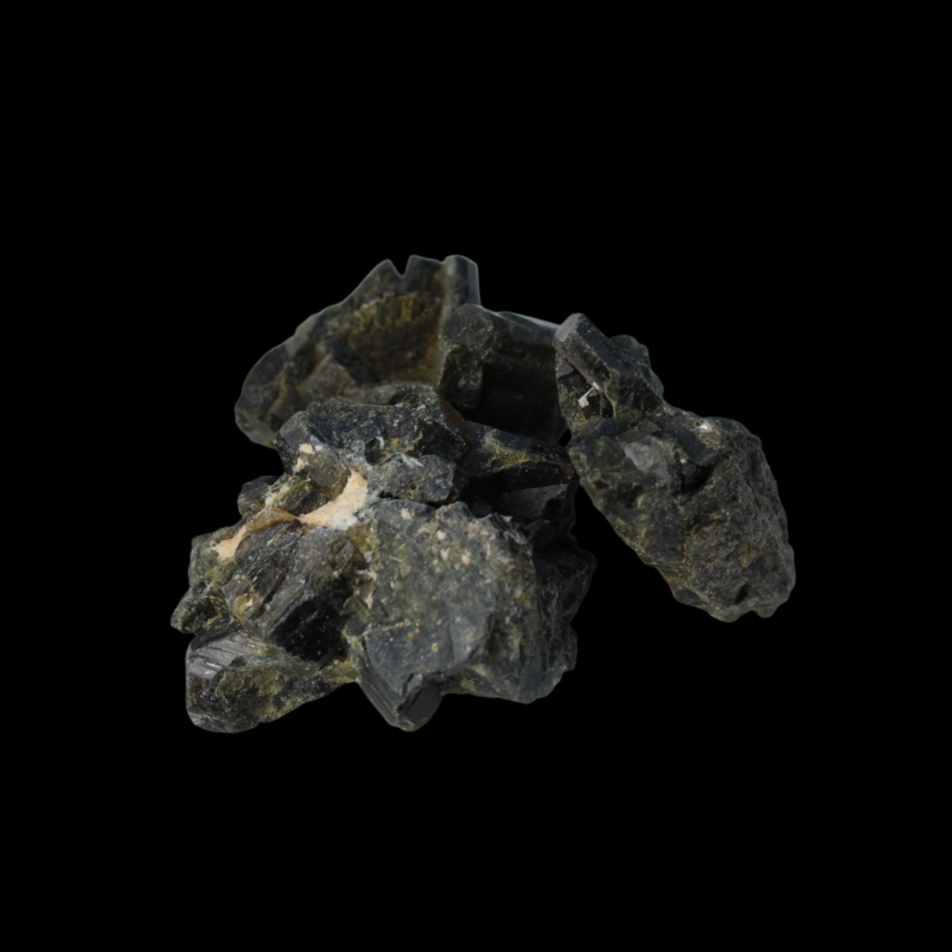 Epidote 3 clusters 136.9ct 27.3g in sunlight - Rocks and Things Store