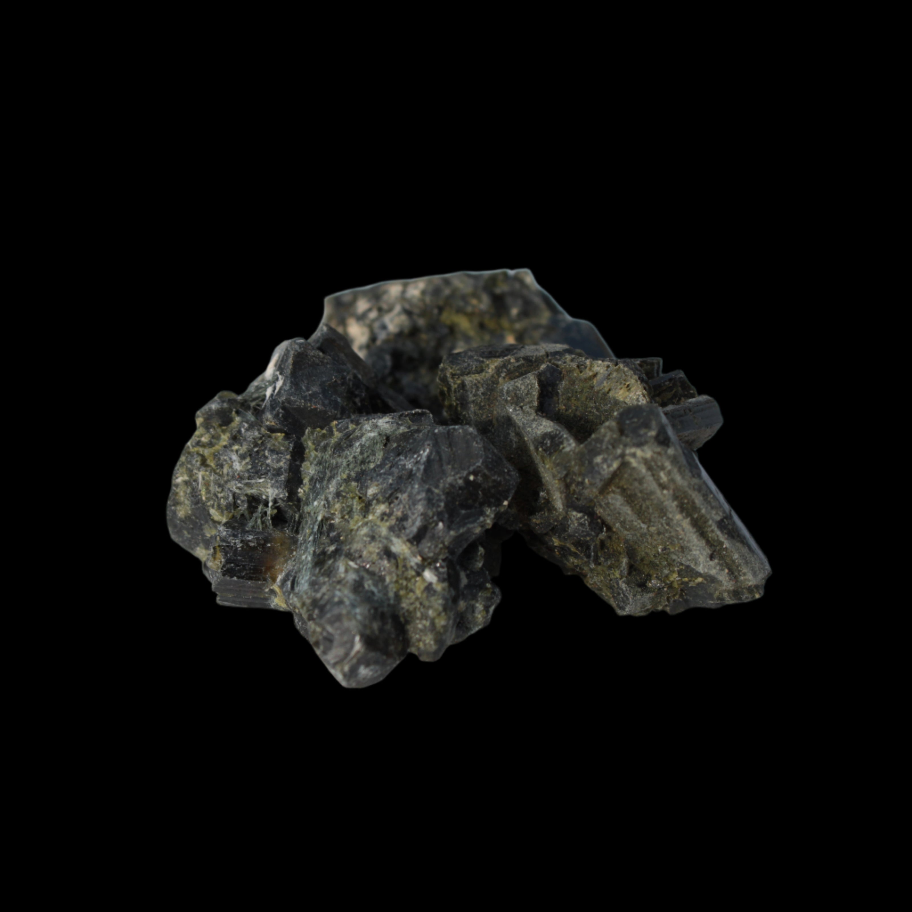 Epidote 3 clusters 136.9ct 27.3g in sunlight - Rocks and Things Store