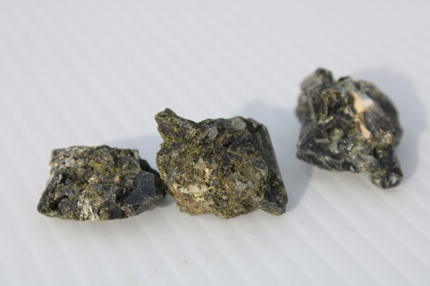 Epidote 3 clusters 136.9ct 27.3g Rocks and Things