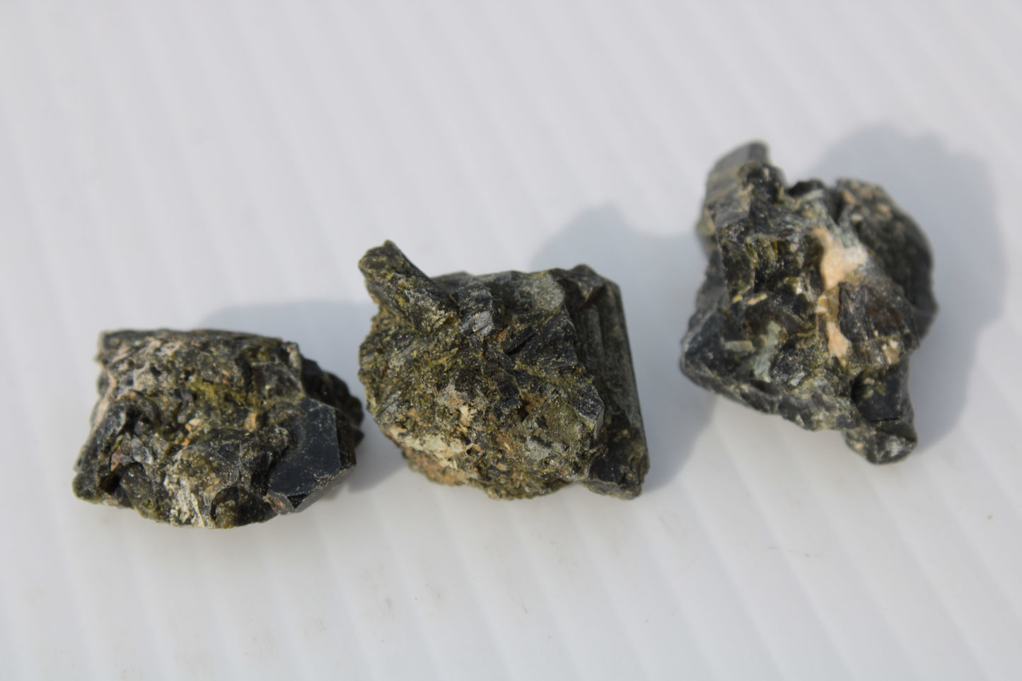 Epidote 3 clusters 136.9ct 27.3g Rocks and Things