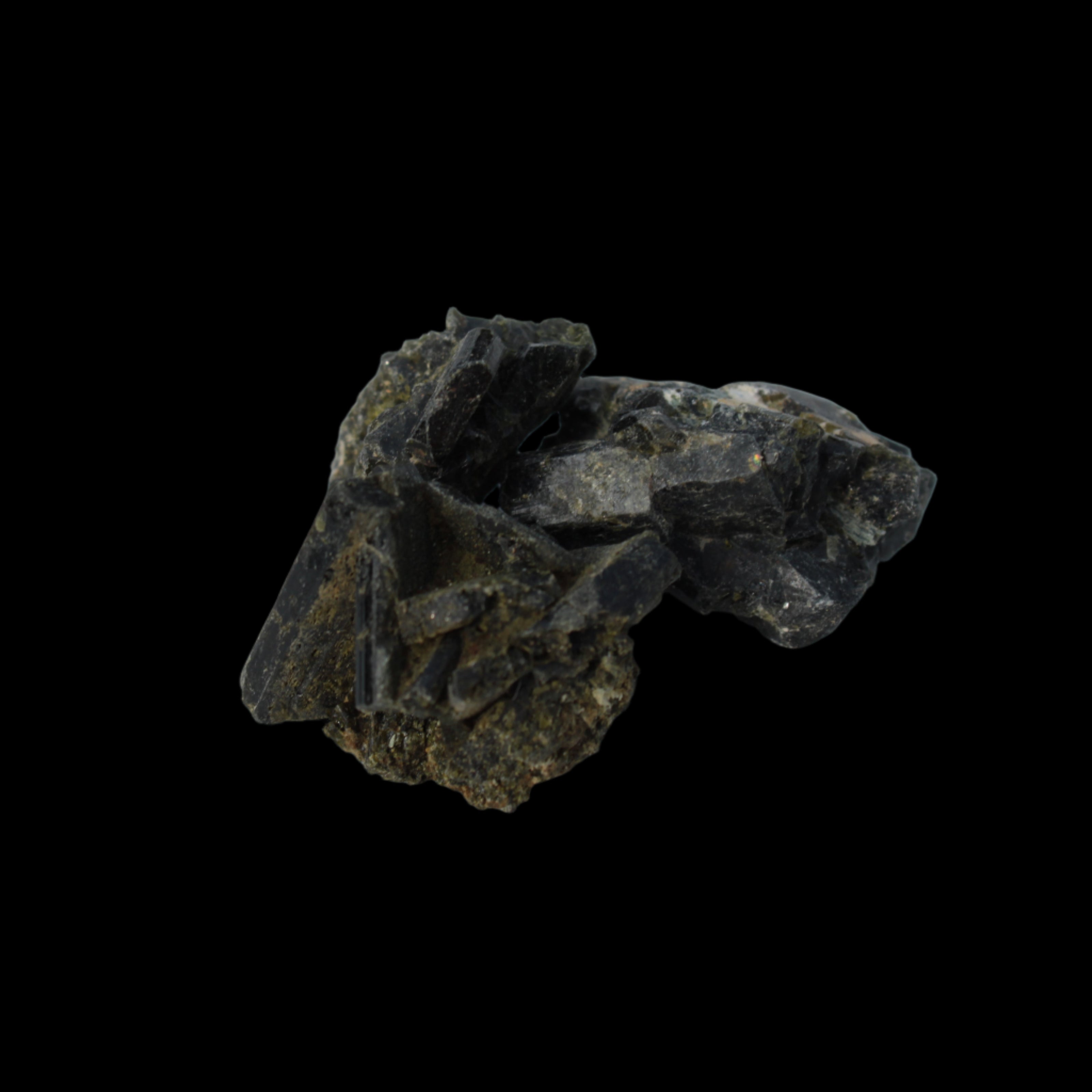 Epidote 3 clusters 136.9ct 27.3g in sunlight - Rocks and Things Store