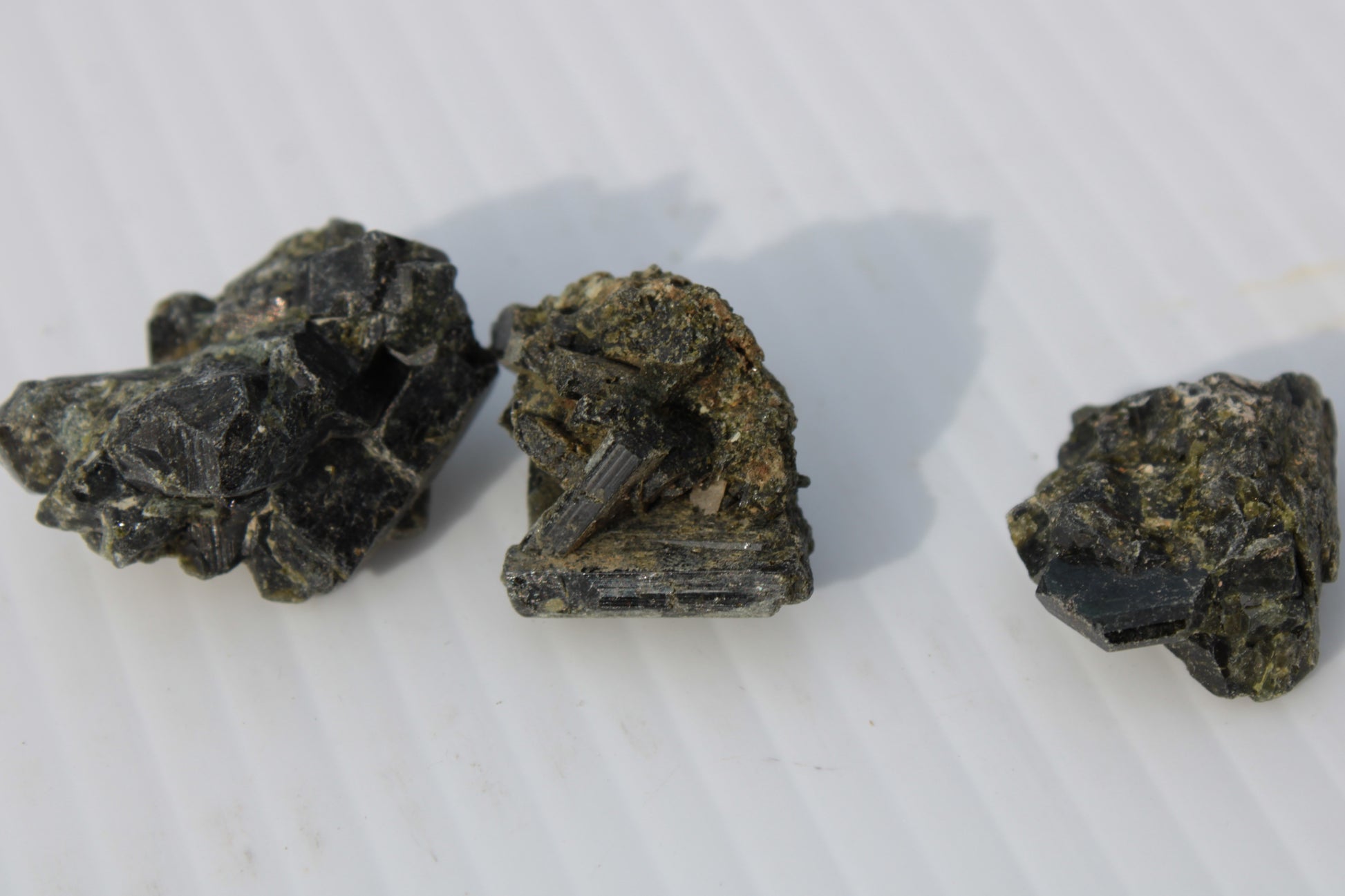 Epidote 3 clusters 136.9ct 27.3g Rocks and Things