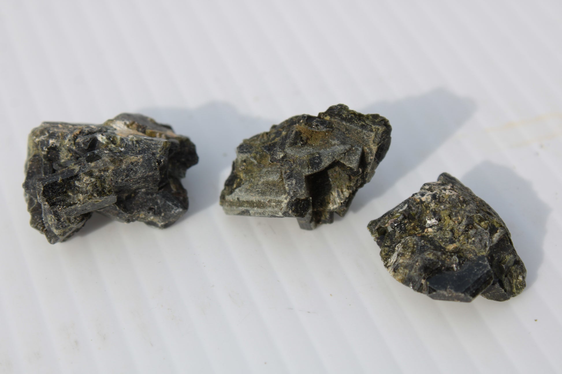 Epidote 3 clusters 136.9ct 27.3g Rocks and Things