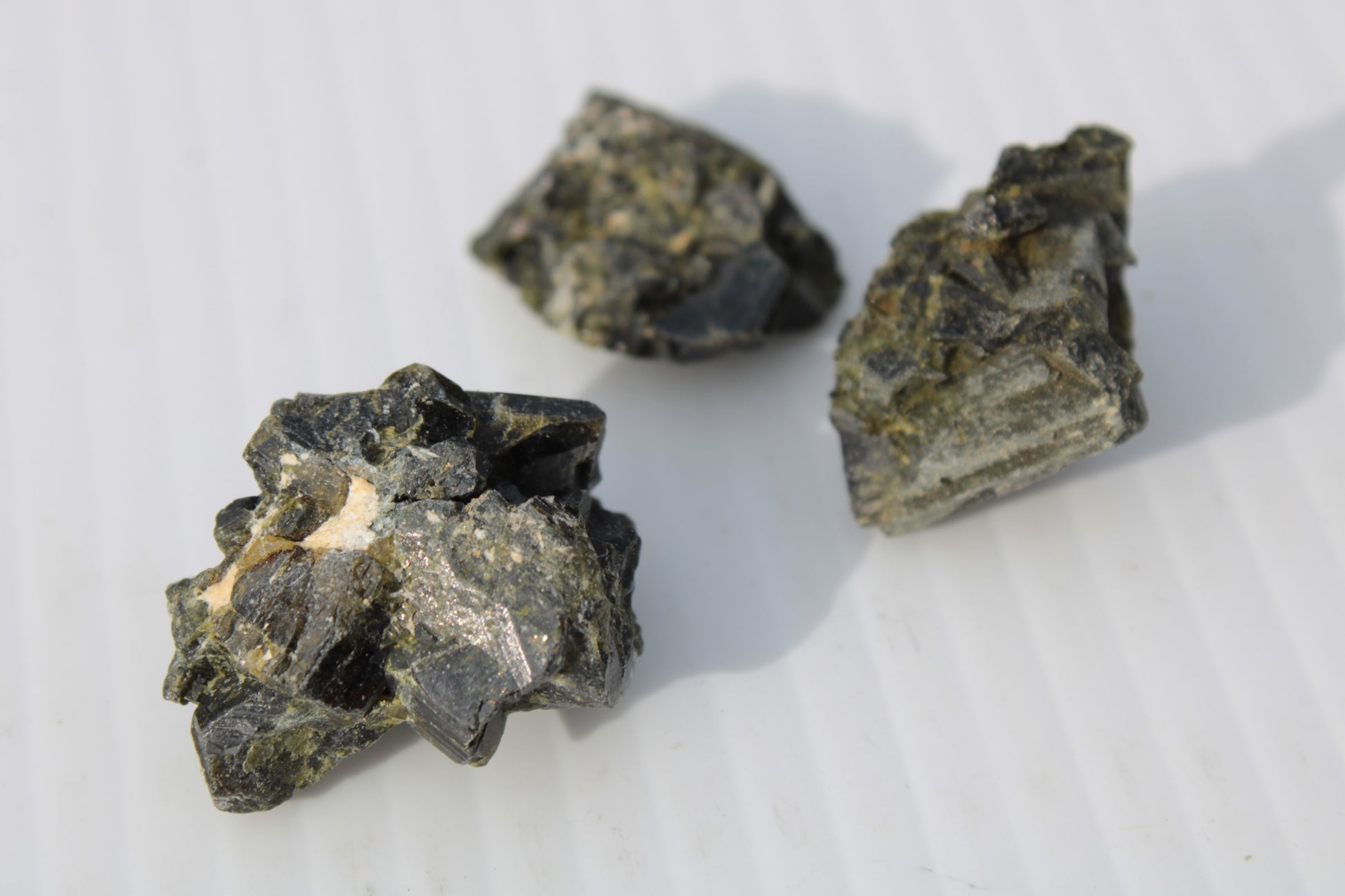 Epidote 3 clusters 136.9ct 27.3g Rocks and Things