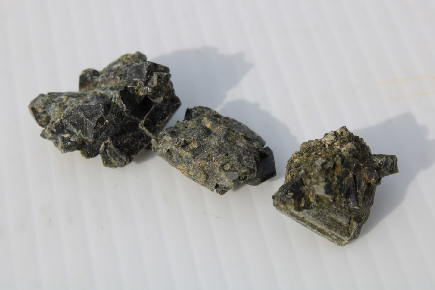 Epidote 3 clusters 136.9ct 27.3g Rocks and Things