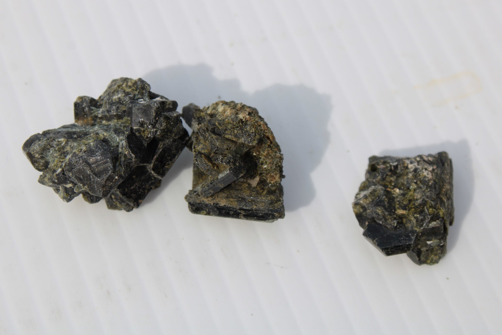 Epidote 3 clusters 136.9ct 27.3g Rocks and Things