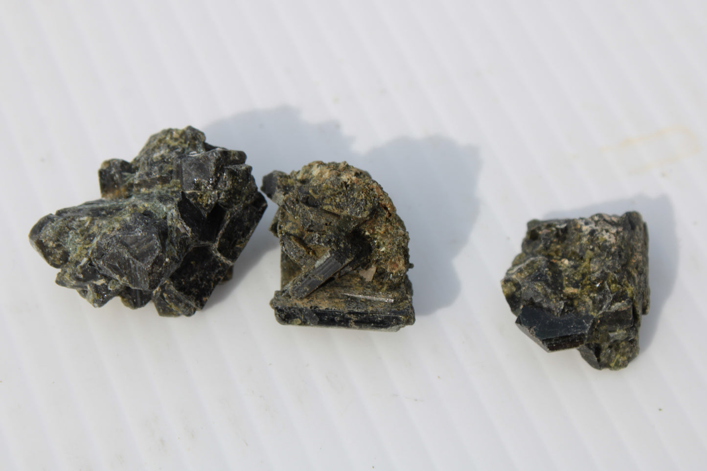 Epidote 3 clusters 136.9ct 27.3g Rocks and Things