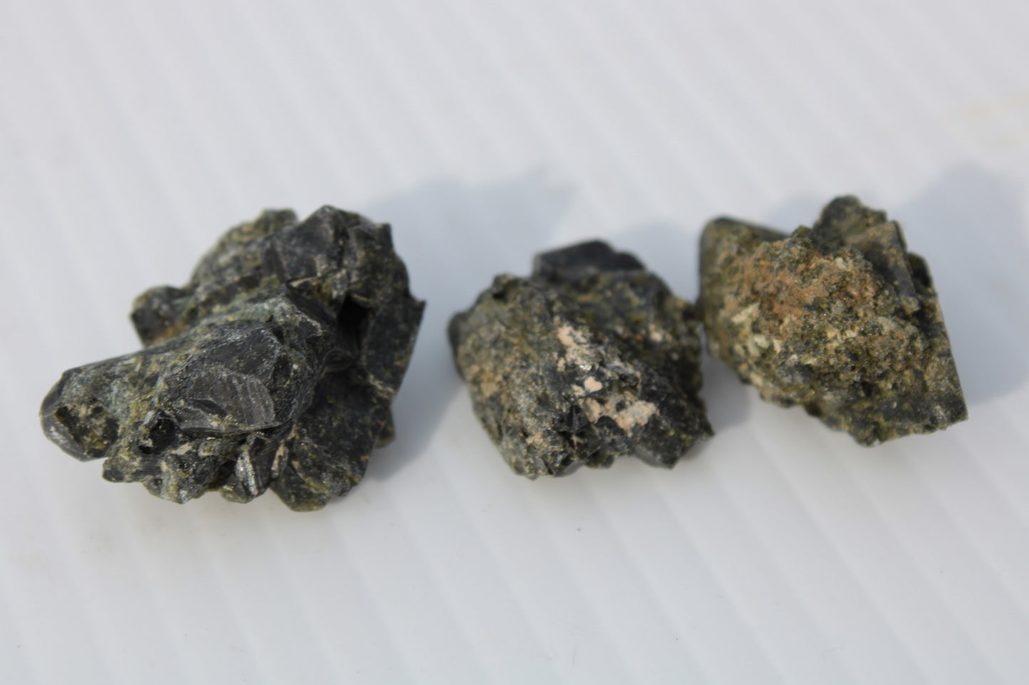 Epidote 3 clusters 136.9ct 27.3g Rocks and Things