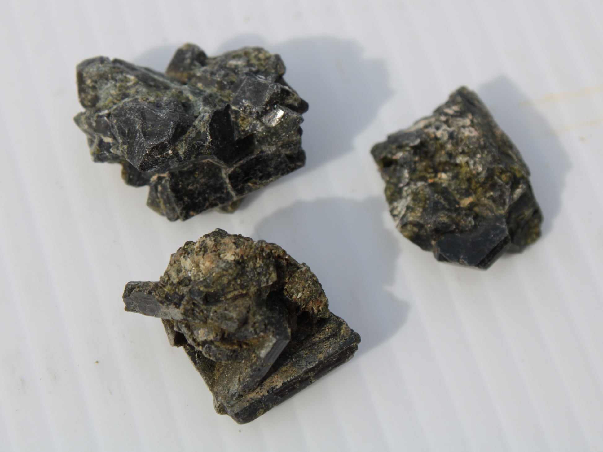 Epidote 3 clusters 136.9ct 27.3g Rocks and Things