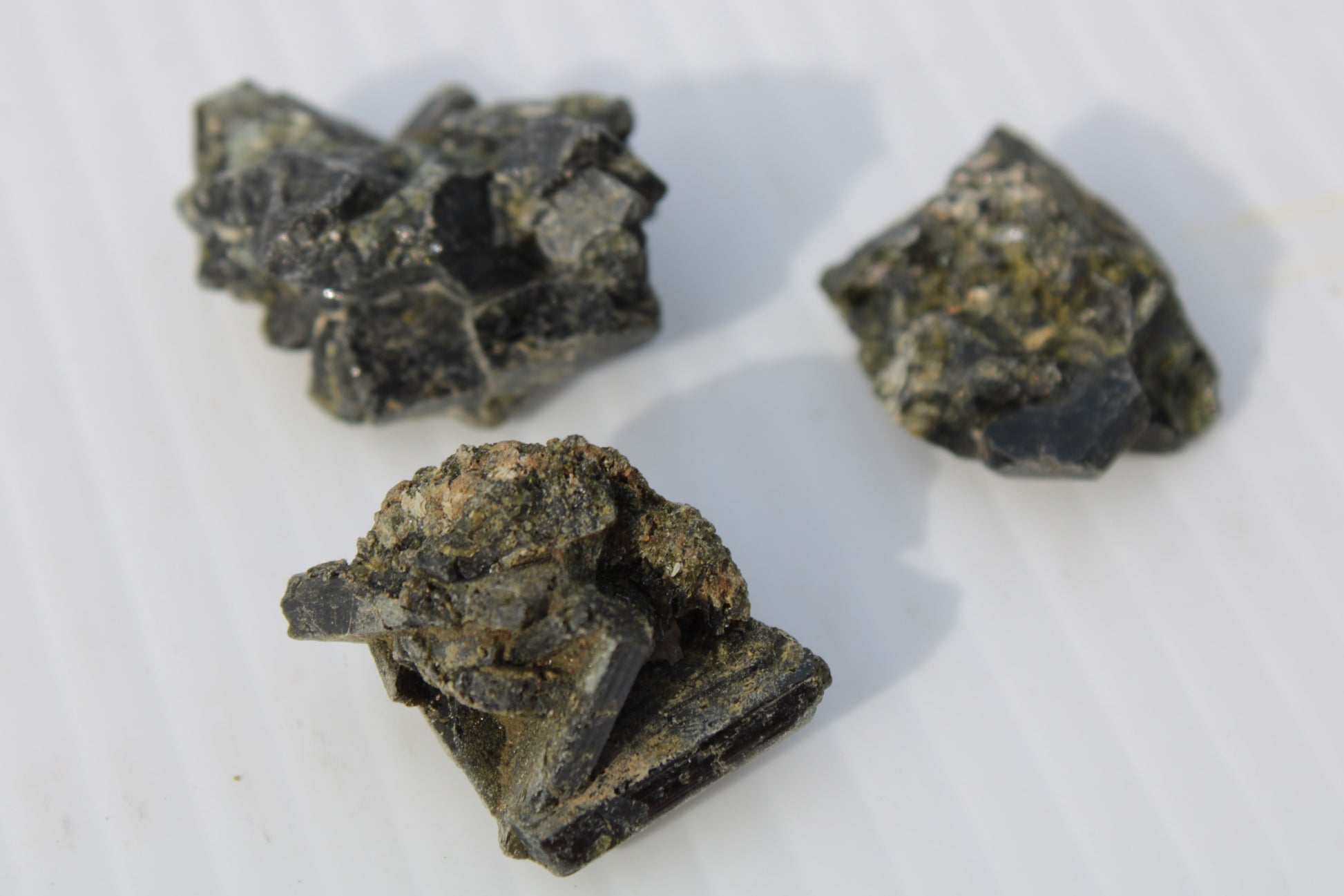 Epidote 3 clusters 136.9ct 27.3g Rocks and Things