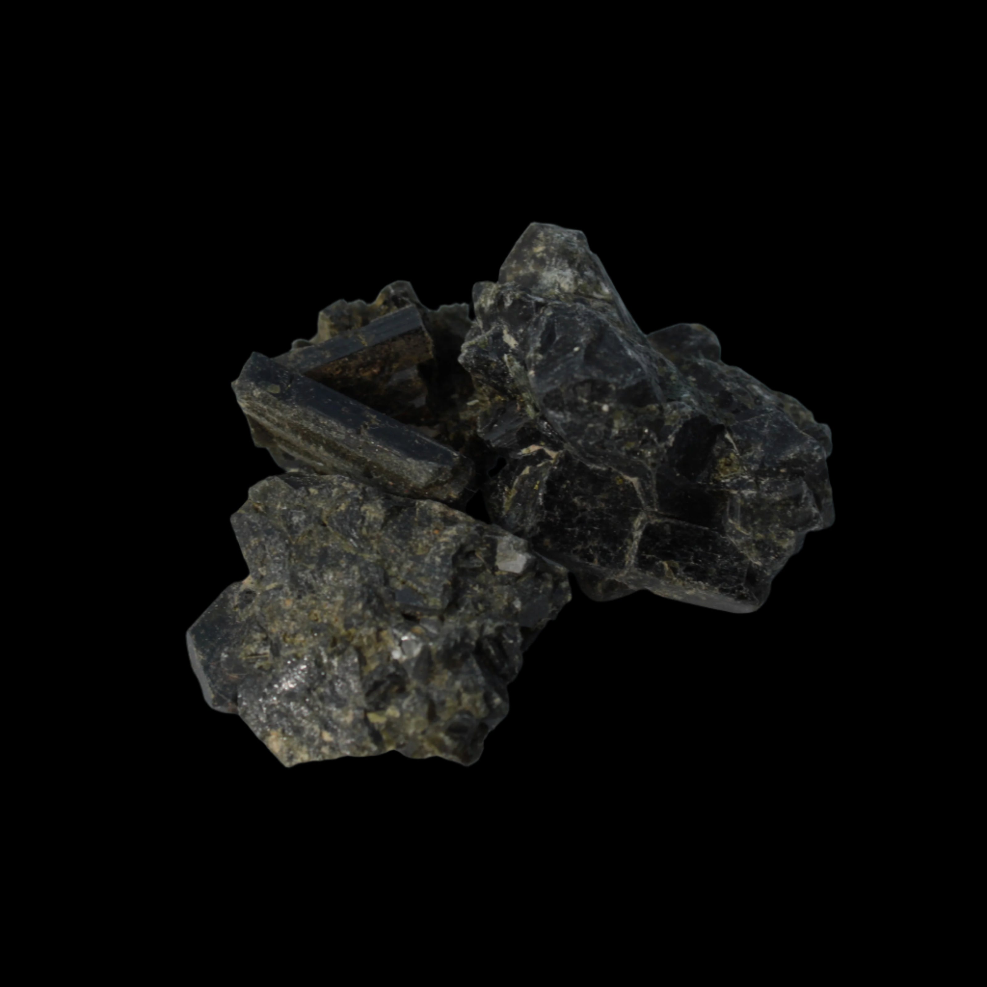 Epidote 3 clusters 136.9ct 27.3g in sunlight - Rocks and Things Store