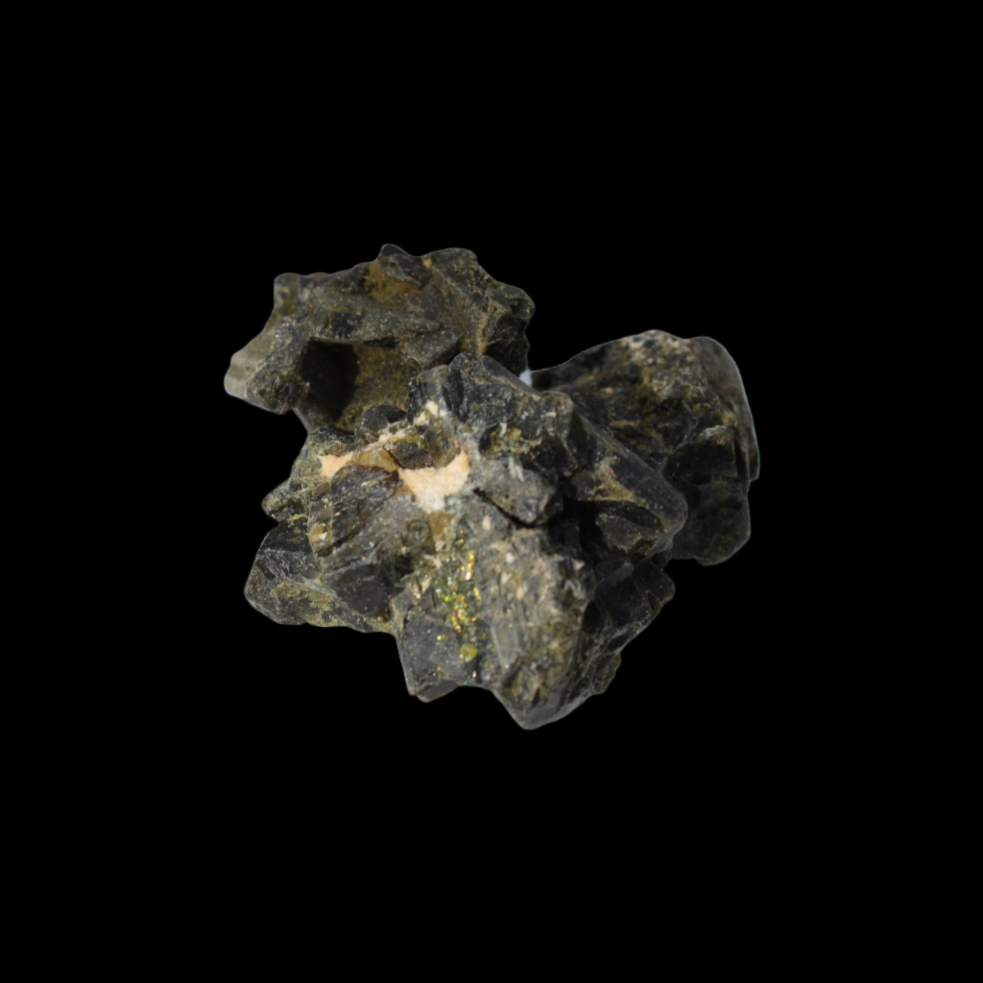 Epidote 3 clusters 136.9ct 27.3g in sunlight - Rocks and Things Store