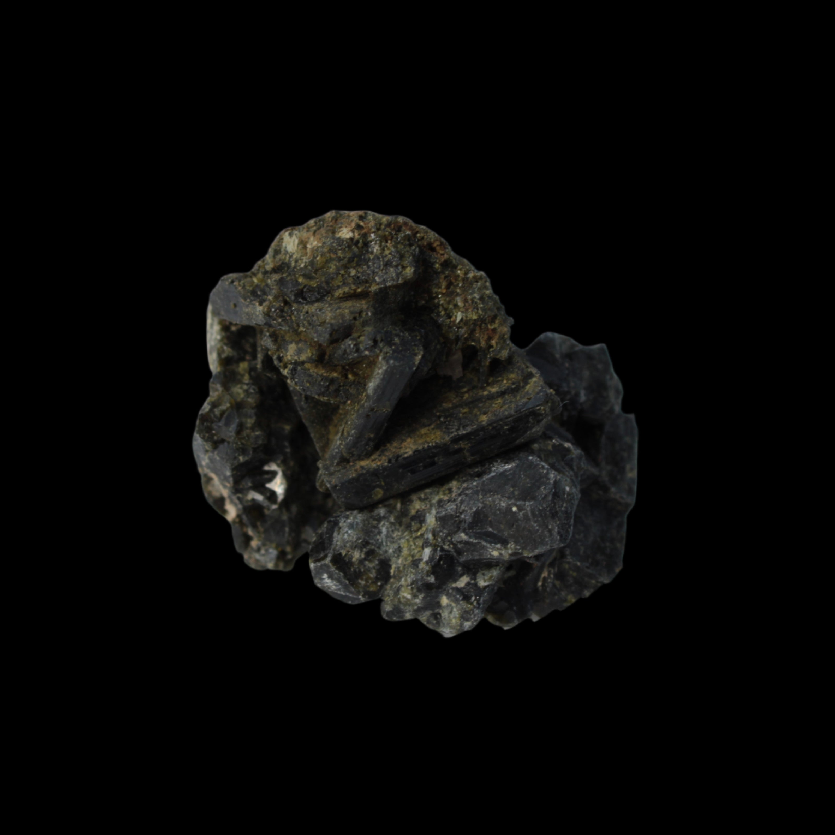 Epidote 3 clusters 136.9ct 27.3g in sunlight - Rocks and Things Store