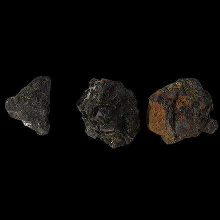 Epidote 3 clusters 113.3ct 22.5g in sunlight - Rocks and Things Store