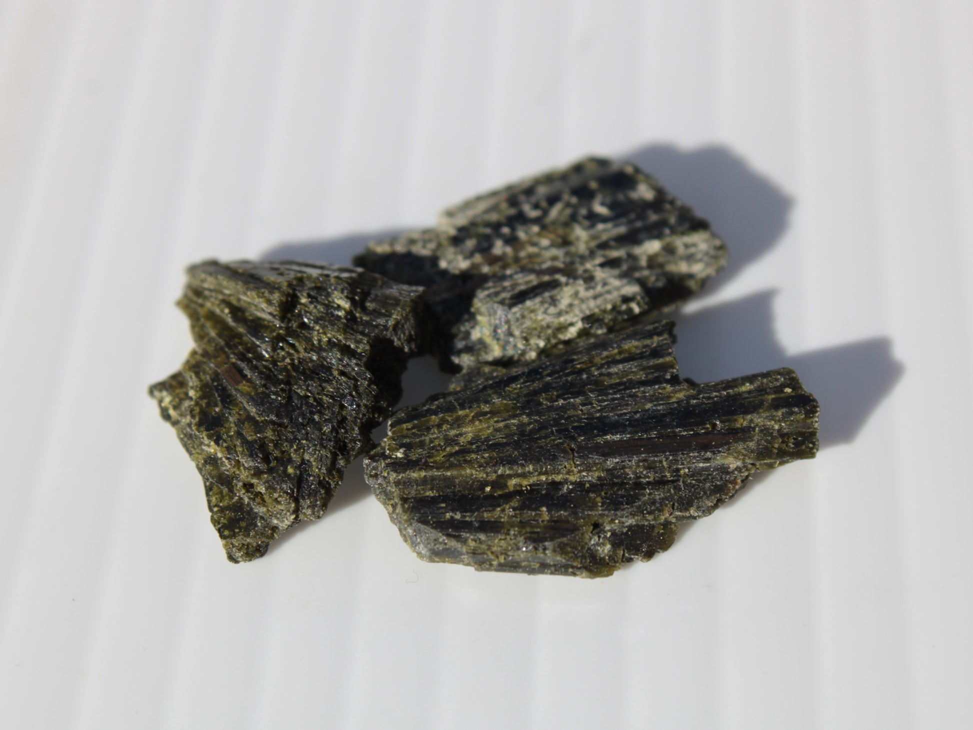 Epidote 3 crystals 36-39ct 7-8g Rocks and Things