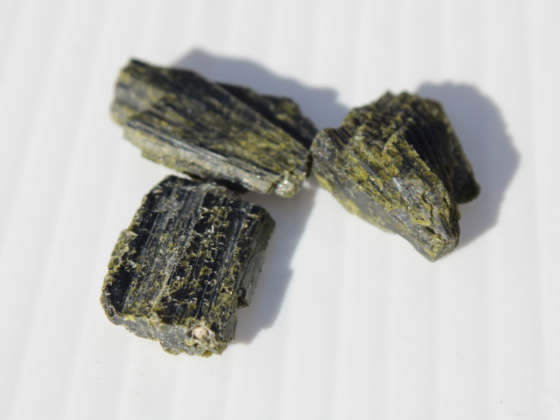 Epidote 3 crystals 36-39ct 7-8g Rocks and Things