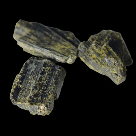 Epidote 3 crystals 36-39ct 7-8g in sunshine - Rocks and Things Store