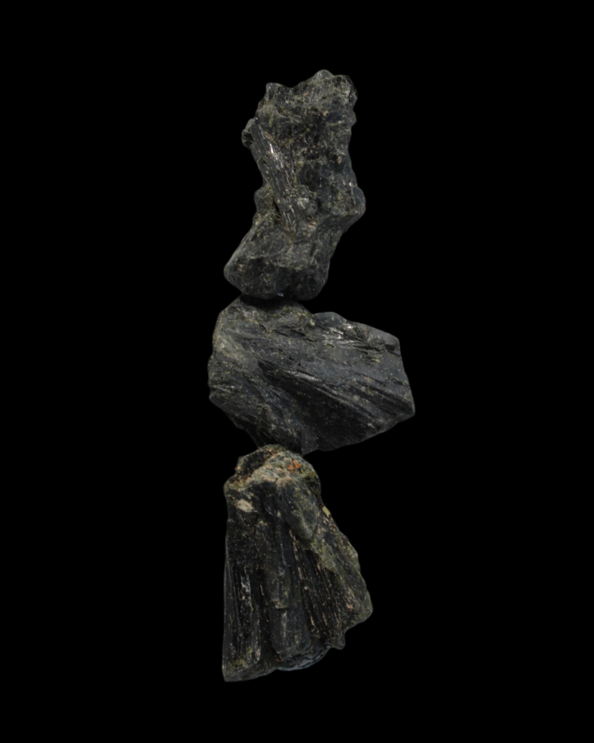 Epidote 3 clusters 81-82ct 16g in sunlight - Rocks and Things Store