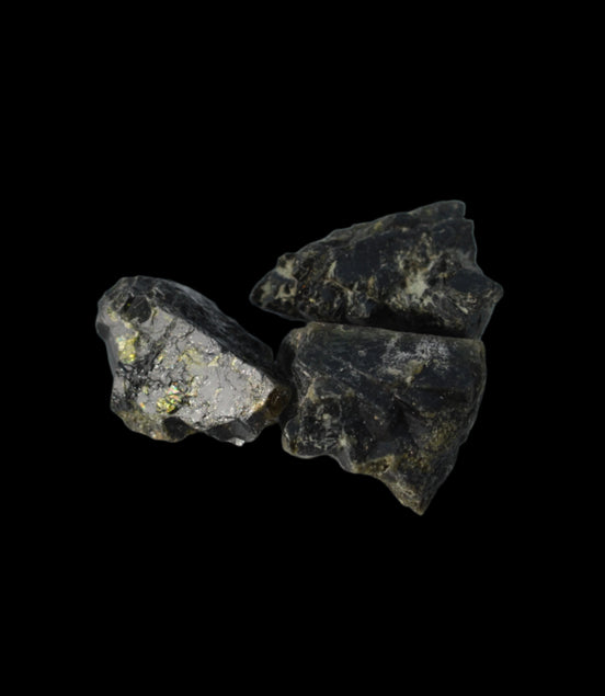 Epidote 3 clusters 81-82ct 16g in sunlight - Rocks and Things Store