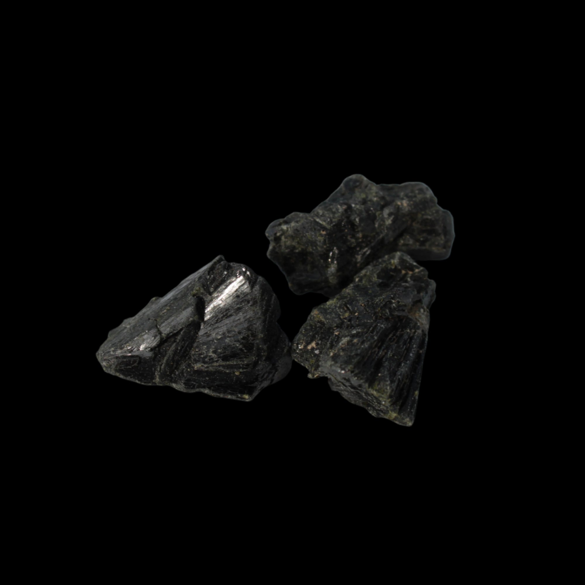 Epidote 3 clusters 81-82ct 16g in sunlight - Rocks and Things Store
