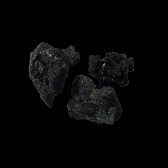Epidote 3 clusters 58ct 11.6g in dull sunlight - Rocks and Things Store