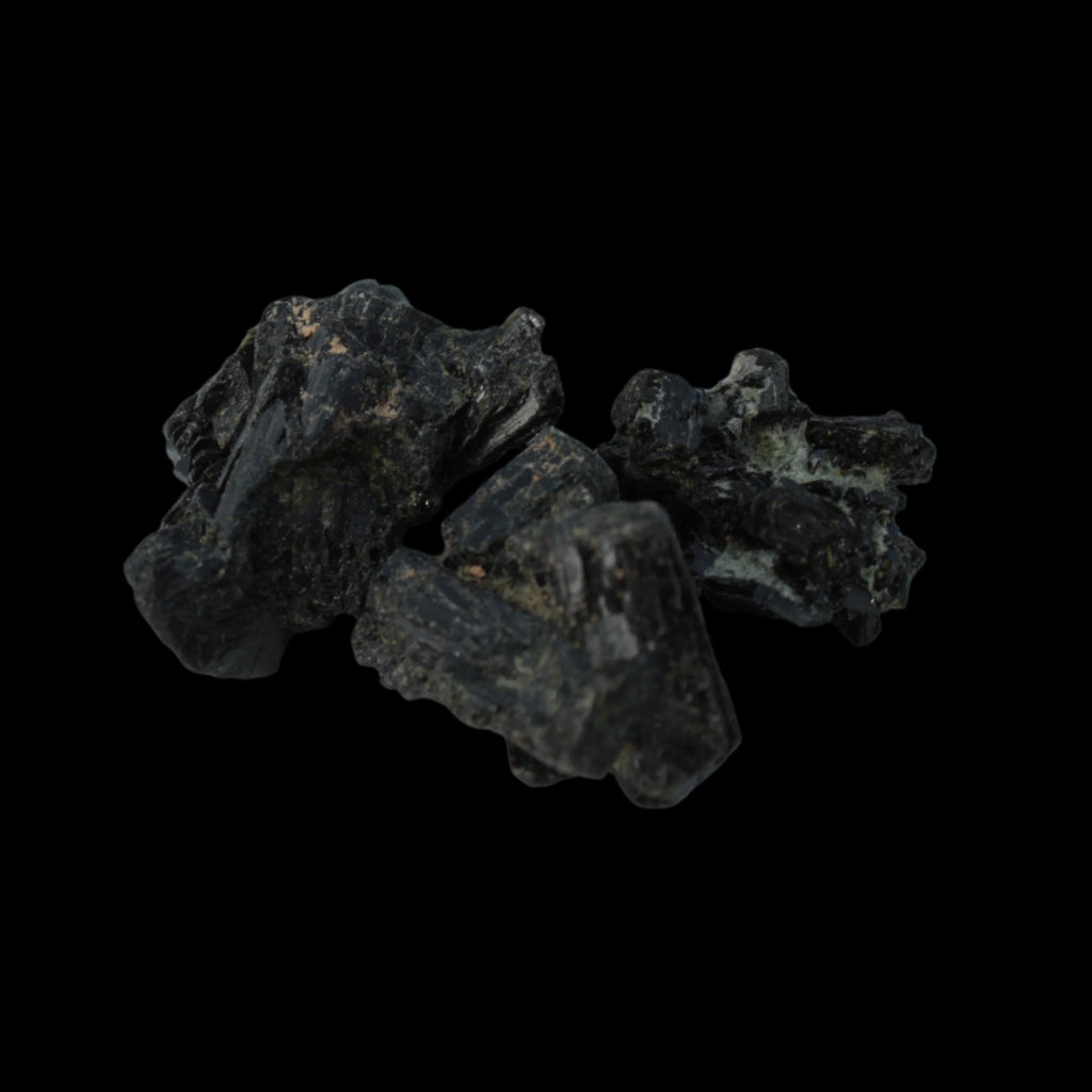 Epidote 3 clusters 58ct 11.6g in dull sunlight - Rocks and Things Store