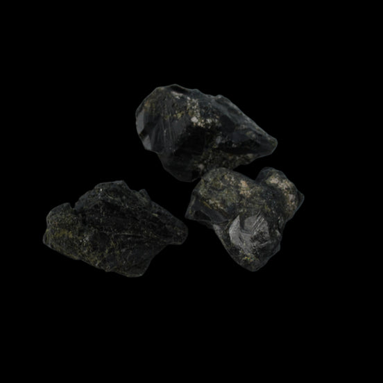 Epidote 3 clusters 69ct 13.8g in dull sunlight - Rocks and Things Store