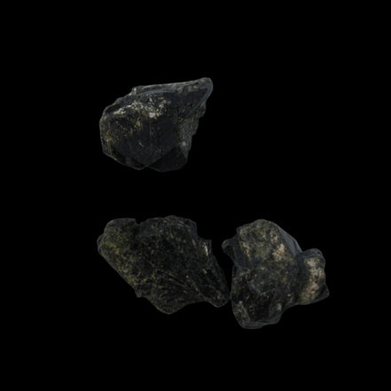 Epidote 3 clusters 69ct 13.8g in dull sunlight - Rocks and Things Store
