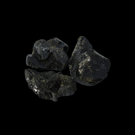 Epidote 3 clusters 69ct 13.8g in dull sunlight - Rocks and Things Store