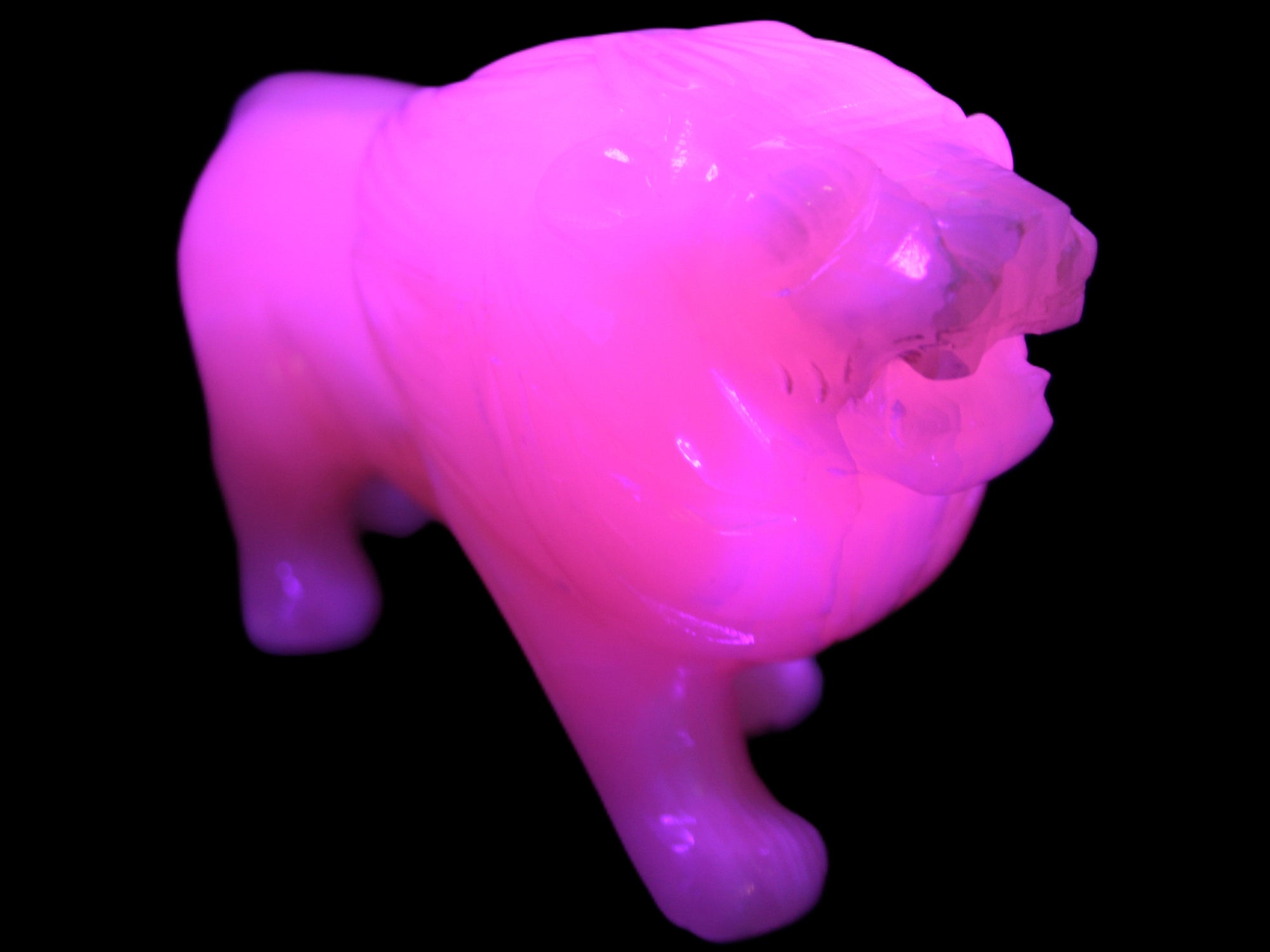 Mangano Calcite hand-carved lion 1189g Rocks and Things