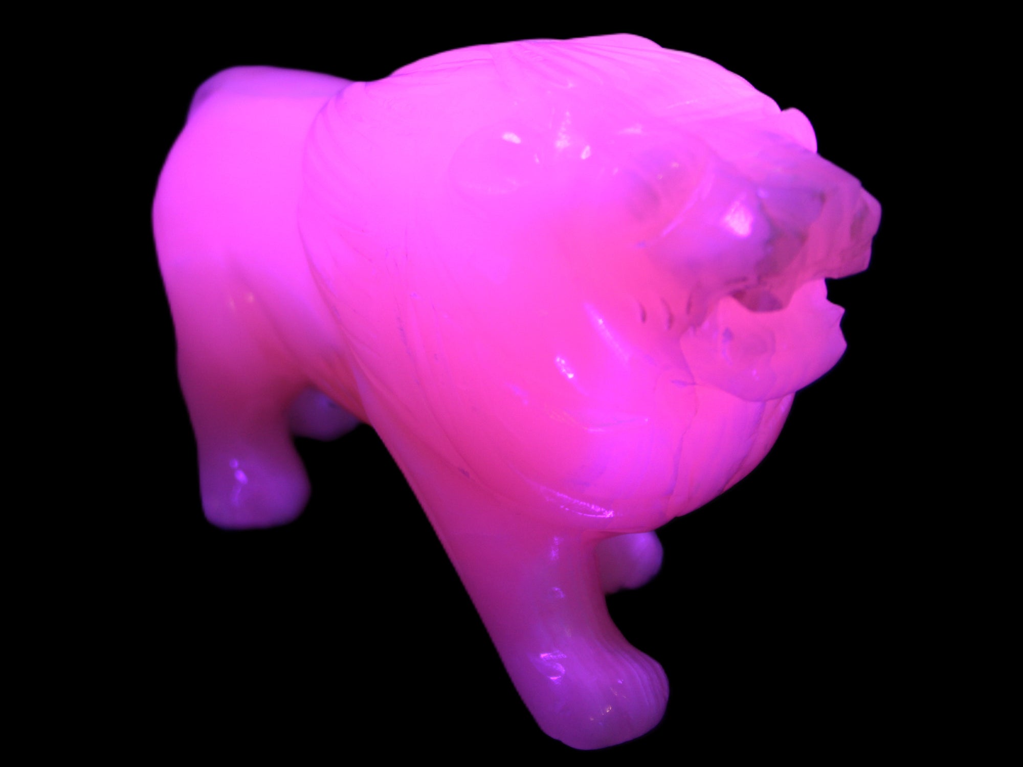 Mangano Calcite hand-carved lion 1189g Rocks and Things