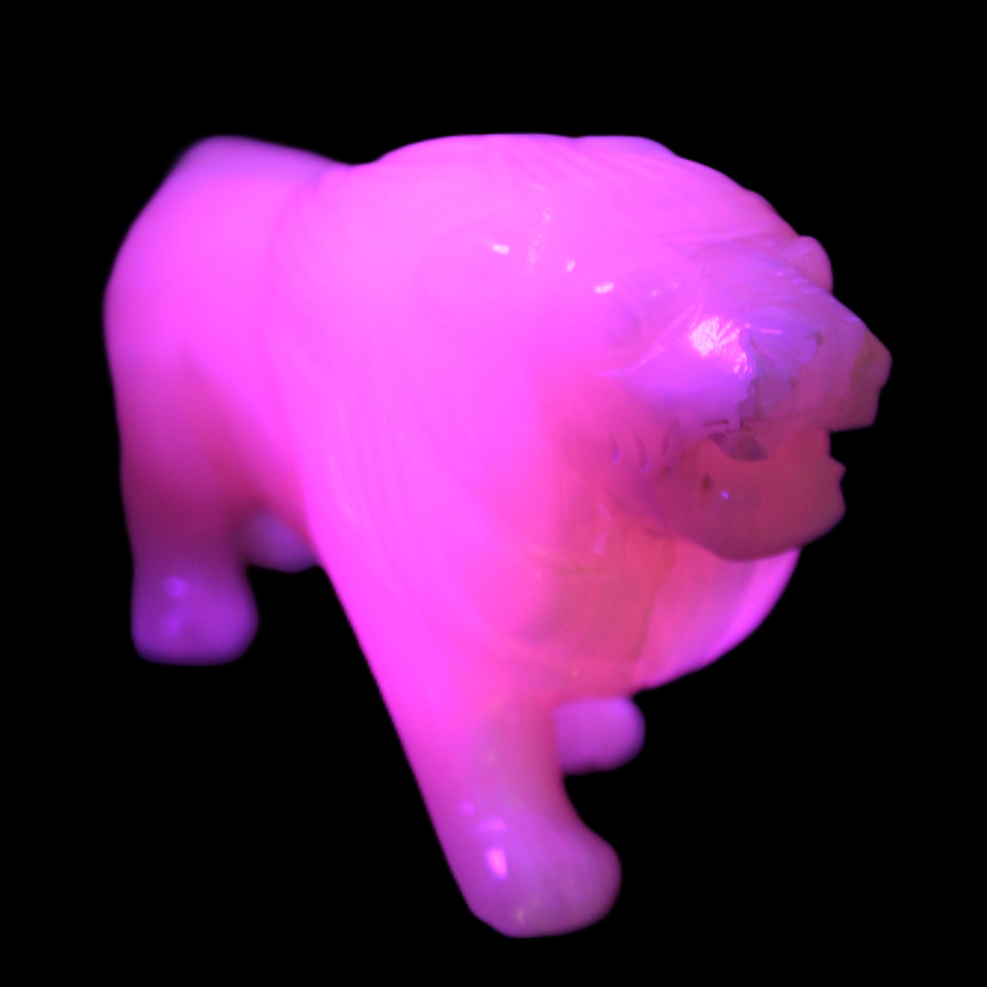 Mangano Calcite hand-carved lion 1189g Rocks and Things