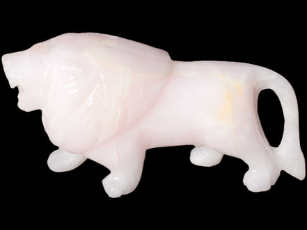 Mangano Calcite hand-carved lion 1189g Rocks and Things