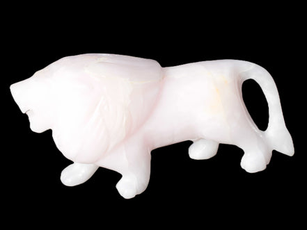 Mangano Calcite hand-carved lion 1189g Rocks and Things