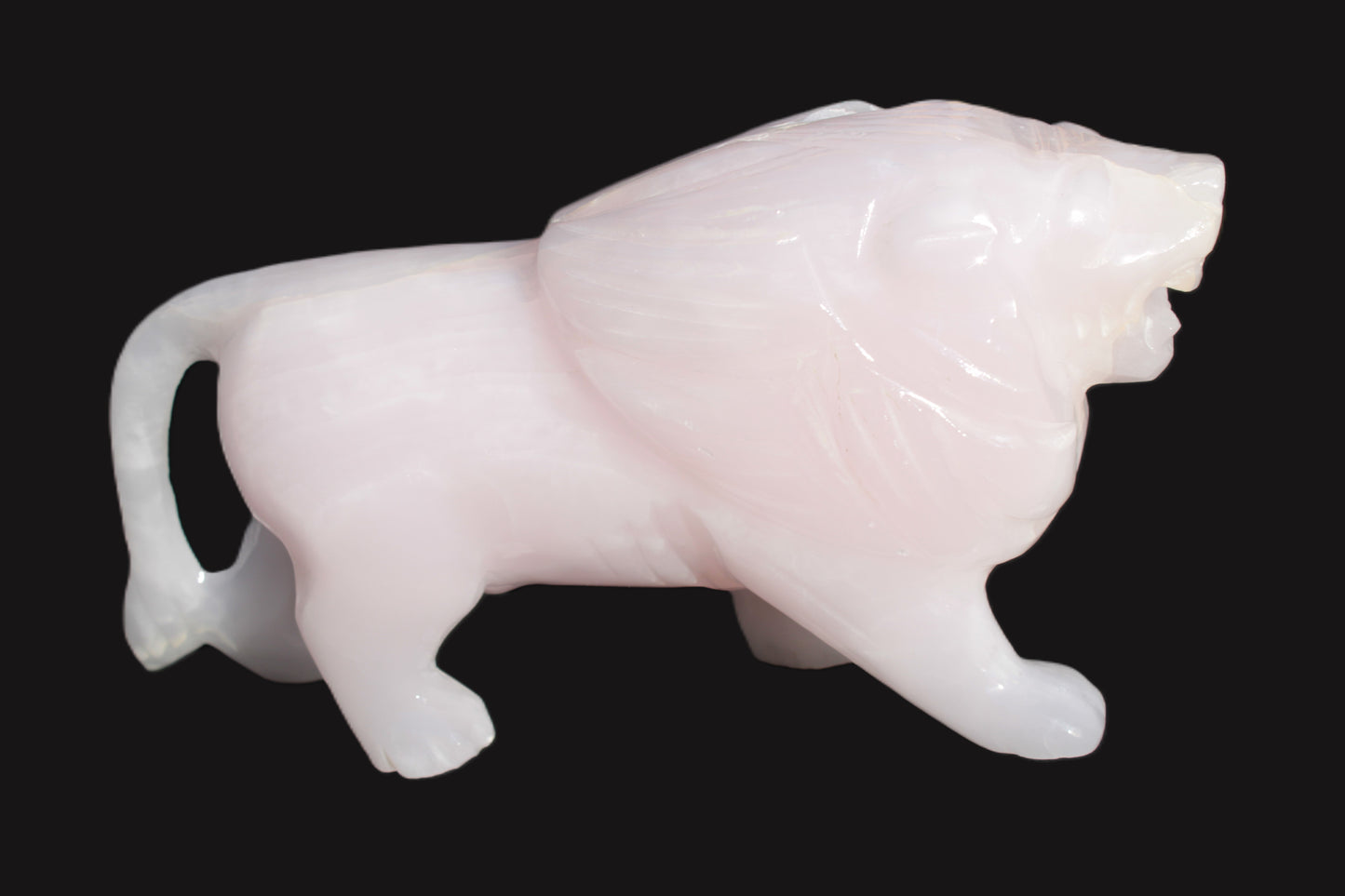 Mangano Calcite hand-carved lion 1189g Rocks and Things