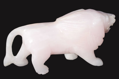 Mangano Calcite hand-carved lion 1189g Rocks and Things