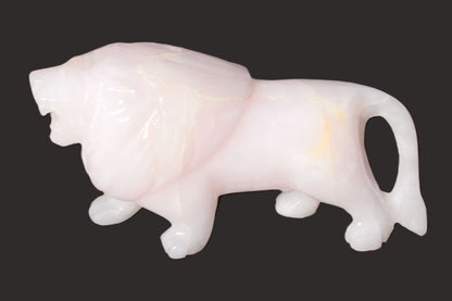 Mangano Calcite hand-carved lion 1189g Rocks and Things