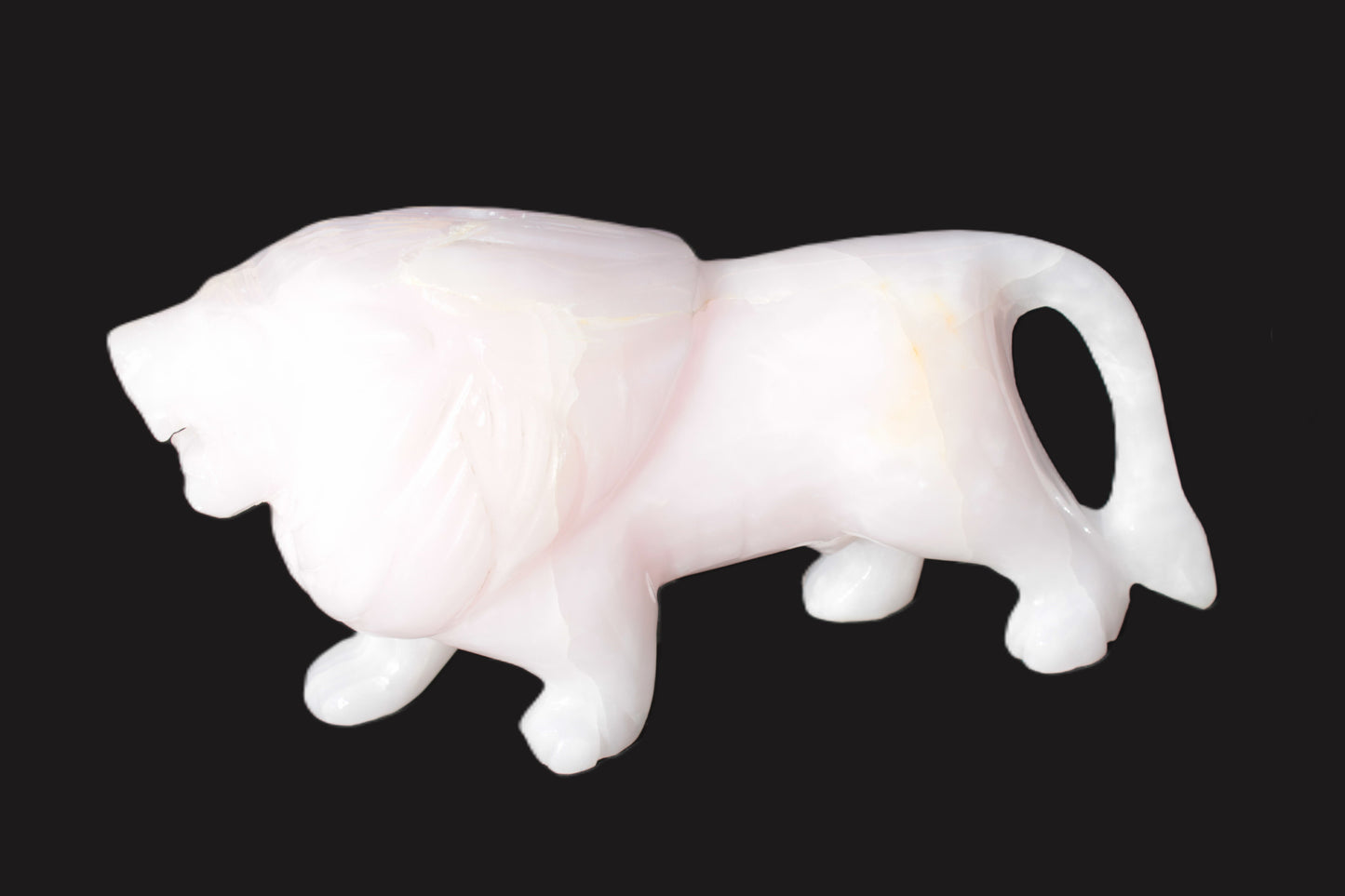 Mangano Calcite hand-carved lion 1189g Rocks and Things