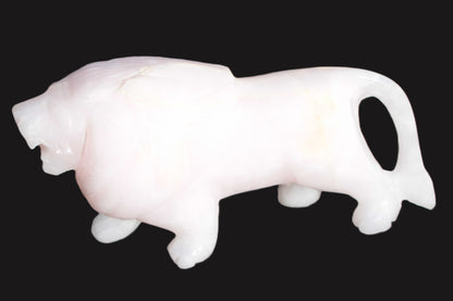 Mangano Calcite hand-carved lion 1189g Rocks and Things